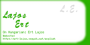 lajos ert business card